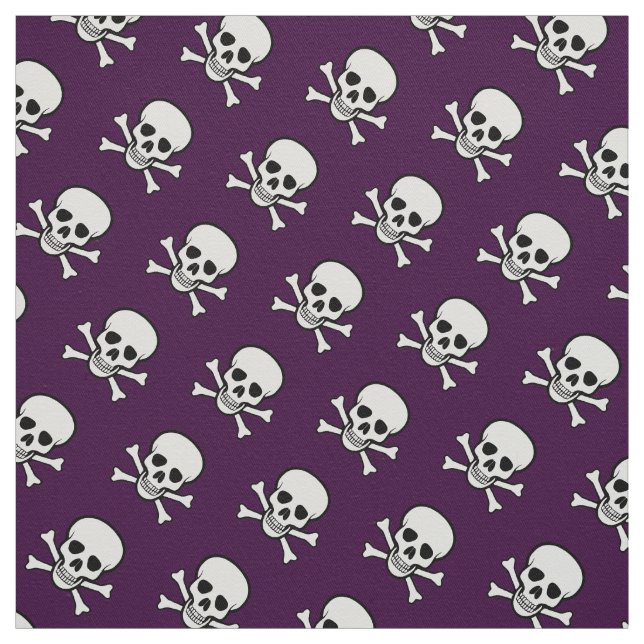 Totenkopf mit gekreuzter Knochen-Muster Stoff (Muster)