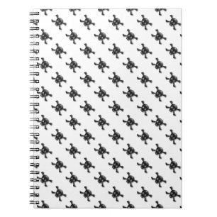 Totenkopf mit gekreuzter Knochen Notizblock