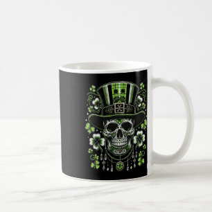 Totenkopf mit Hut St. Patricks irische Männer Frau Kaffeetasse