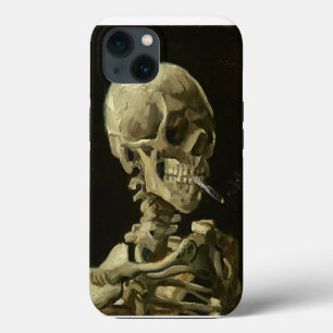Totenkopf mit Zigarette Van Gogh iPhone 13 Hülle