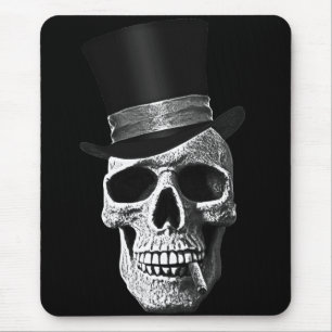 Totenkopf mit Zylinder Mousepad