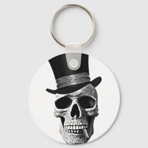 Totenkopf mit Zylinder Schlüsselanhänger