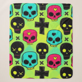 Totenkopf-Muster-Sherpa-Decke Sherpadecke
