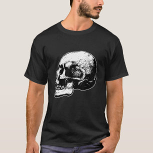 Totenkopf-Pirat-Biker-Rocker-toter-varnitas-Knoche T-Shirt