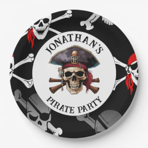 TOTENKOPF PIRAT Papierplatte Pappteller