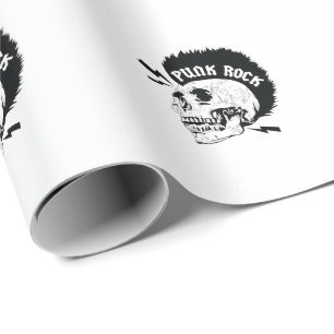 Totenkopf "Punk Rock" Geschenkpapier