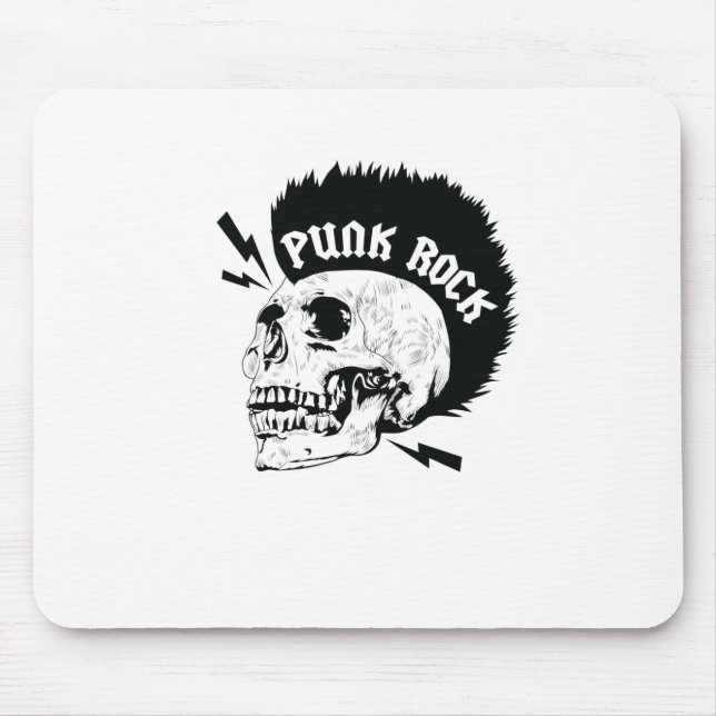 Totenkopf "Punk Rock" Mousepad (Vorne)