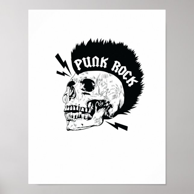 Totenkopf "Punk Rock" Poster (Vorne)