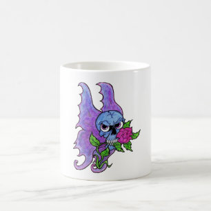 Totenkopf & Rose Tattoo-Flash-Totenkopf-Tasse Kaffeetasse