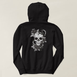 Totenkopf Rose und Schlange Hoodie