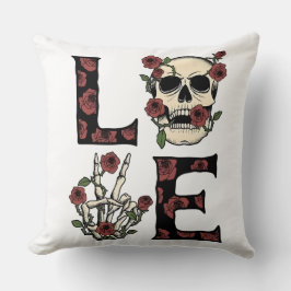 Totenkopf & Rosen Kissen