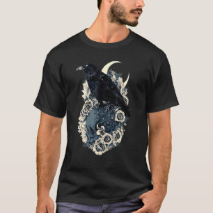 Totenkopf Rosen Kuh Gothic Okkult Emo Satanisch Sk T-Shirt