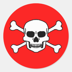 Totenkopf Runder Aufkleber