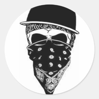 Totenkopf Runder Aufkleber