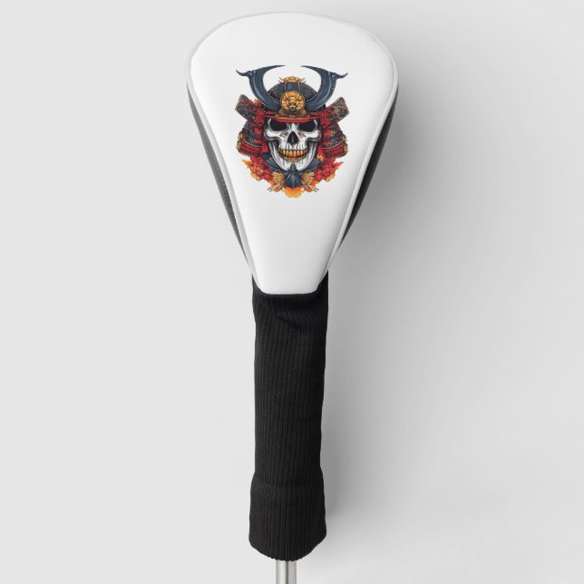 Totenkopf-Samurai-Maske Golf Headcover (Vorderseite)