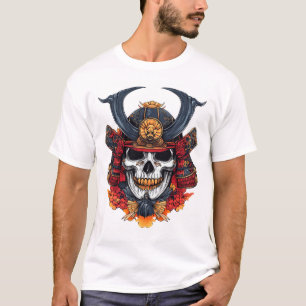 Totenkopf-Samurai-Maske T-Shirt