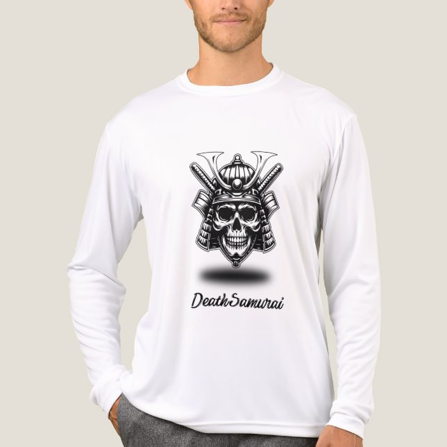 Totenkopf-Samurai-T-Shirt Tri-Blend Shirt (Vorderseite)