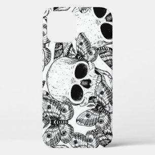 Totenkopf, Schmetterlinge: handgezeichnetes Vintag Case-Mate iPhone Hülle