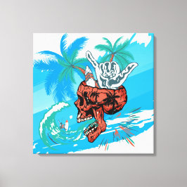 Totenkopf Shaka-Schädel Leinwanddruck