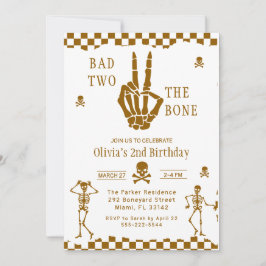 Totenkopf Skelett Böse bis auf die Knochen 2. Gebu Einladung