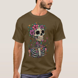 Totenkopf Skelett Gothic Kunst Dark Fantasy T-Shir T-Shirt