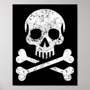 Totenkopf Skelett Jolly Roger Flagge Halloween Poster