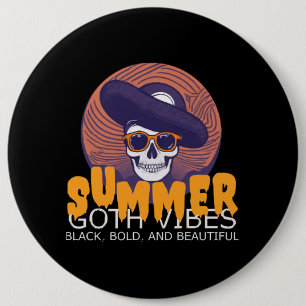Totenkopf Sommerhut Button