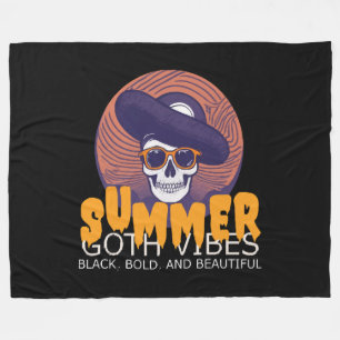 Totenkopf Sommerhut Fleecedecke