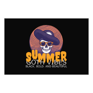 Totenkopf Sommerhut Fotodruck