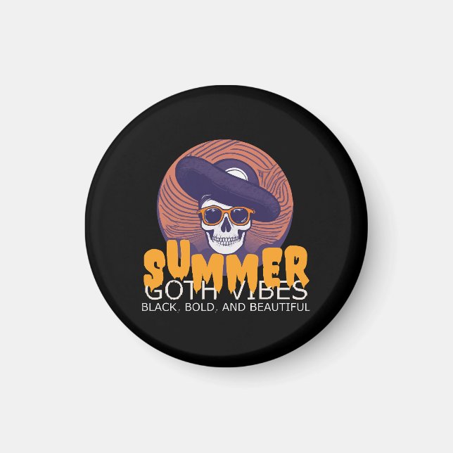 Totenkopf-Sommerhut Magnet (Vorne)