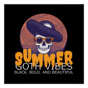 Totenkopf-Sommerhut Poster