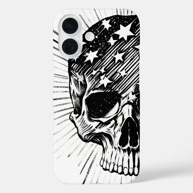 Totenkopf & Sterne II Case-Mate iPhone Hülle (Rückseite)