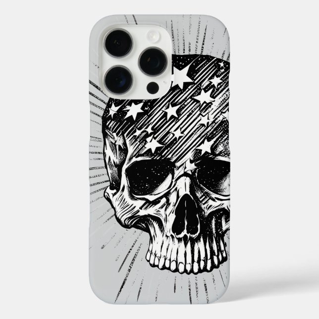 Totenkopf & Sterne II Case-Mate iPhone Hülle (Rückseite)