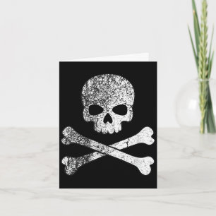 Totenkopf und gekreuzte Knochen Skelett Pirat Joll Karte