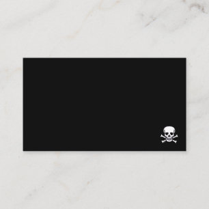 Totenkopf und Knochen schwarz Standard-Geschäftska Visitenkarte