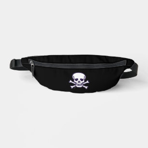 Totenkopf- und Knochen-Schwarze Bauchtasche