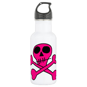 Totenkopf- und Kreuzknochen-Muster Edelstahlflasche