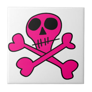 Totenkopf- und Kreuzknochen-Muster Fliese