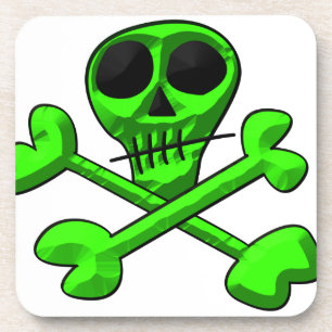 Totenkopf- und Kreuzknochen-Muster Getränkeuntersetzer