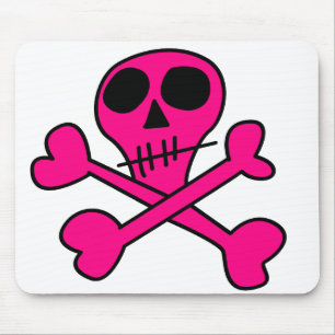 Totenkopf- und Kreuzknochen-Muster Mousepad