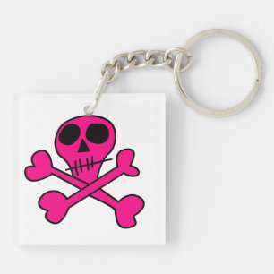 Totenkopf- und Kreuzknochen-Muster Schlüsselanhänger