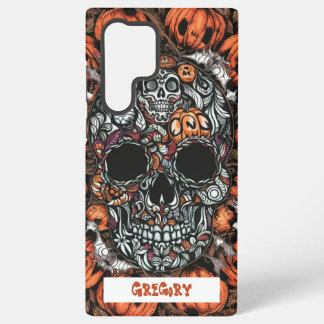 Totenkopf- und Kürbis-S22-Handyhülle Samsung Galaxy Hülle