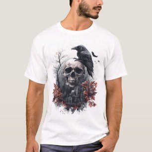 Totenkopf- und Rabenprophezeiung T-Shirt