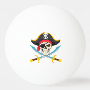 Totenkopf und Säbel Tischtennisball