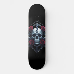 Totenkopf und Schlange Gothic Skateboard