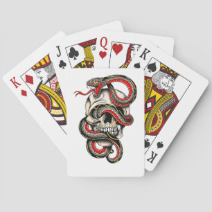 Totenkopf- und Schlangenspielkarten Edles Design Spielkarten