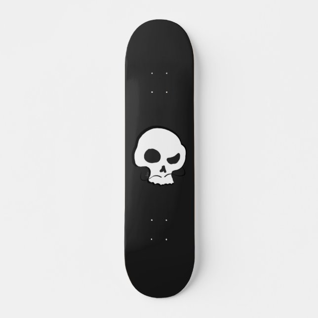 Totenkopf und Schnurrbart Skateboard (Vorne)