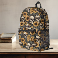 Totenkopf- und Sonnenblumenmuster