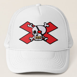 Totenkopf und "X" Truckerkappe