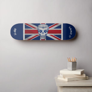Totenkopf & Union Jack Skateboard